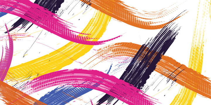 Isolated brush ink stock texture with handmade edge. White background makes it ideal for creative designs. Perfect for posters branding and visual elements.