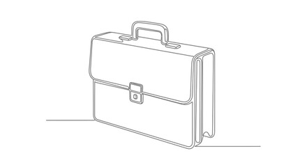 Minimalistic briefcase drawing showcasing modern business design approach and style