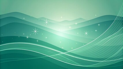 Soft Green Abstract Gradient Wave Swirl Background