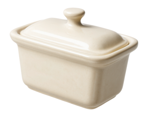 Ceramic mold with lid, perfect for pressing and cooking pate at home.