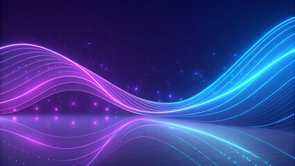 Vibrant Neon Purple-Blue Motion Background