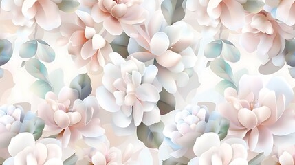 Elegant Floral Pattern with Soft Pastel Colors for Modern Decor and Design Inspiration