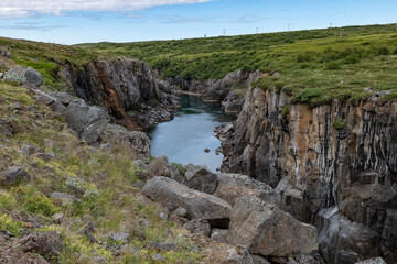 river in a canyon in Iceland