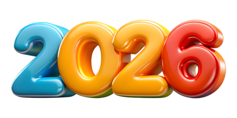 Vibrant Numbers Herald the Coming Year, a Bold Celebration of Time, Optimism, and Future Success.