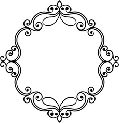 Vintage floral ornament frame design