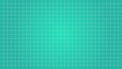Seamless Teal and Turquoise Gradient Grid Background with Noise Texture &ndash; Digital Blueprint or Technical Drawing Template