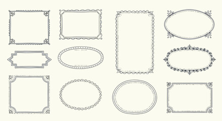 Elegant Decorative Frame Set Vintage Design for Artistic Projects and Classic Embellishments