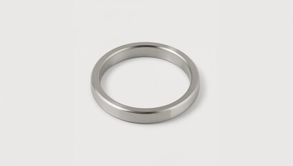 Aluminum lightweight brushed ring crafted for comfort on plain white background