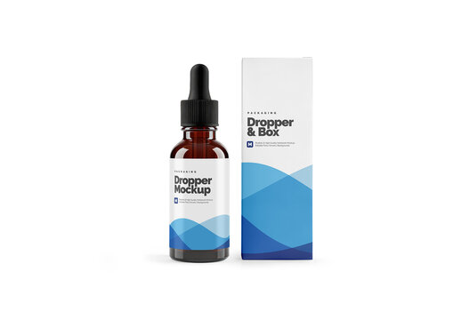 Dropper  with Box Mockup