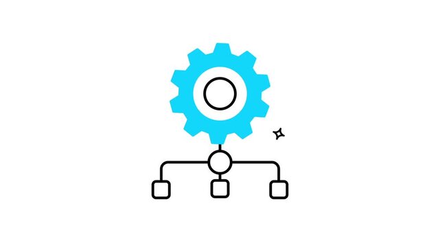 Algorithm animated icon video