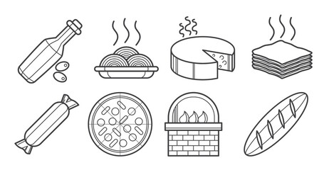 italian food icon vector 