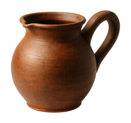 A rustic clay pot ideal for brewing coffee on a wood stove in a country setting.