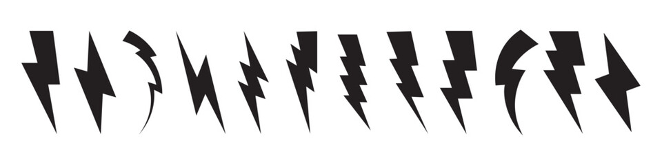 Lightning bolt icon design element suitable for websites, print design or app