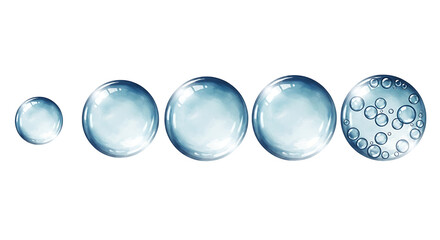 Evolution of Bubbles From Small to Bursting - A Visual Journey of Air and Water Dynamics