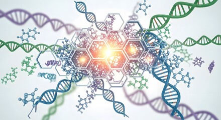 Abstract genetic evolution exploring dna and molecular science