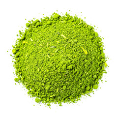 Neem powder isolated on white background, organic azadirachta indica ingredient , ai generated image.