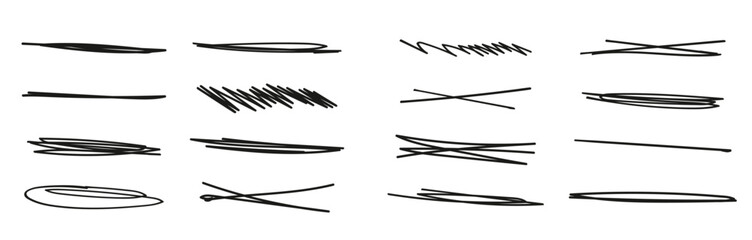 line strike through elements underline pen doodle 