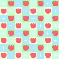 Seamless pattern flower vector background 