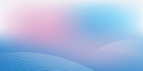 Abstract blue gradient background with shining lines waves. Minimalist background for banner, poster, cover, brochure, flyer, website.VICTOR.EPS10
