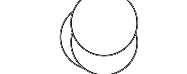 Circle Line, Flat Style, can use for Copy Space, Logo Gram, Frame, Website or Graphic Design Element. Vector Illustration