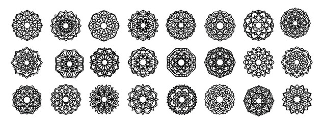  lotus vector mandala vector template set for cutting and