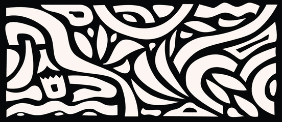 minimalist horizontal abstract hand drawn pattern modern