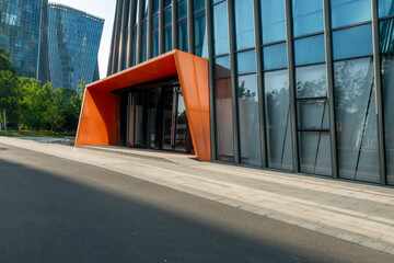 Financial District Road and Office Building