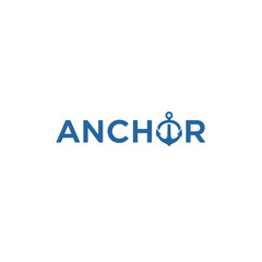 Anchor logo with stylized anchor in place of the letter O.