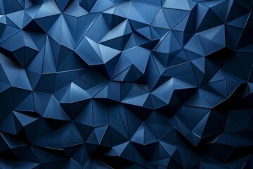 Fototapeta premium Abstract blue geometric pattern with sharp angles and textures
