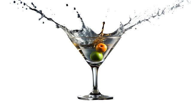 martini with olives