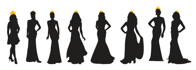 pageant silhouette vector