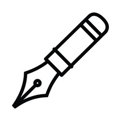 Simple outline drawing of a classic fountain pen nib