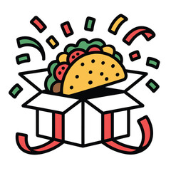 Taco in gift box