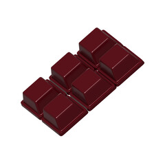chocolate bar on white background