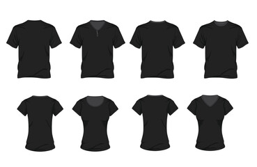 Outline Black Tshirt Template