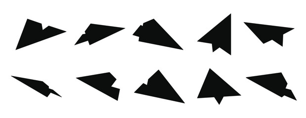paper plane icon outline illustration