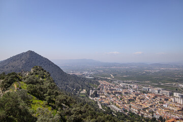 View over  X&agrave;tiva, with mountains behind,  X&agrave;tiva, Spain