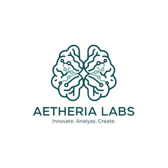 Aetheria Labs logo featuring a stylized digital brain icon.