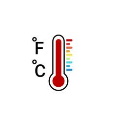 Hot thermometer vector icon