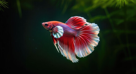 Majestic Betta Fish: A Captivating Display of Color and Grace in an Aquatic Realm, A Stunning Capture