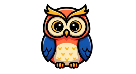 Cartoon Owl Illustration Cute Animal Bird