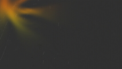 Abstract sunbeam lens flare on black textured background with dust and scratches on transparent background PNG  © JS Graphix