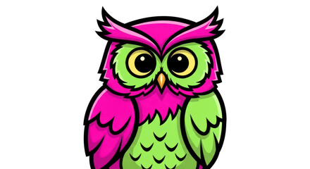 Colorful Cartoon Owl Illustration