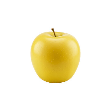 Golden Delicious Apple on Black Background