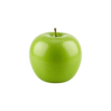 Ripe Granny Smith Apple on Black Background