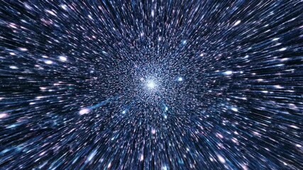 Cosmic Voyage: A dazzling tunnel of starlight, a visual exploration of the cosmos, beckoning viewers to journey through the wonders of space and experience the awe of the universe.