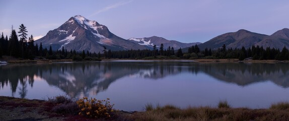 reflection in the mountains