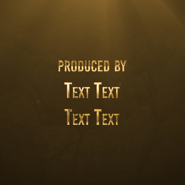 Gold Credits - Square