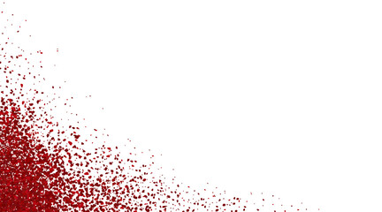 Red pepper powder scatter. Hot spice, paprika, chili. Realistic illustration isolated on white background.