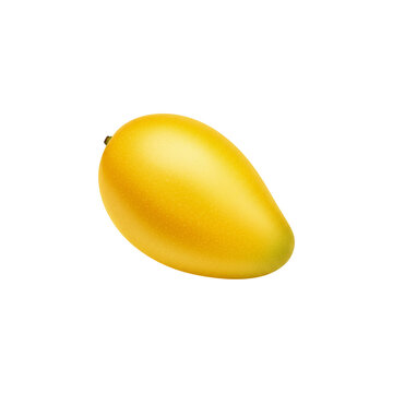 Ripe Yellow Mango Fruit on Black Background